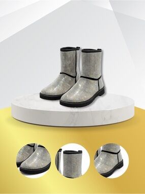 Shimmer Luxe: Premium Rhinestone Comfort Boots